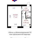  1-комнатная квартира по ул. Железнодорожная 120 Минск 8150375 thumb11