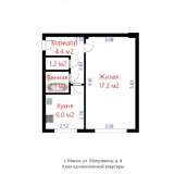  1 комнатная квартира на Матусевича 4 к1 Минск 8166644 thumb15