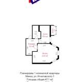 1-комнатная квартира по ул. Игнатовского 1, просторная и светлая квартира  Минск 8068090 thumb13